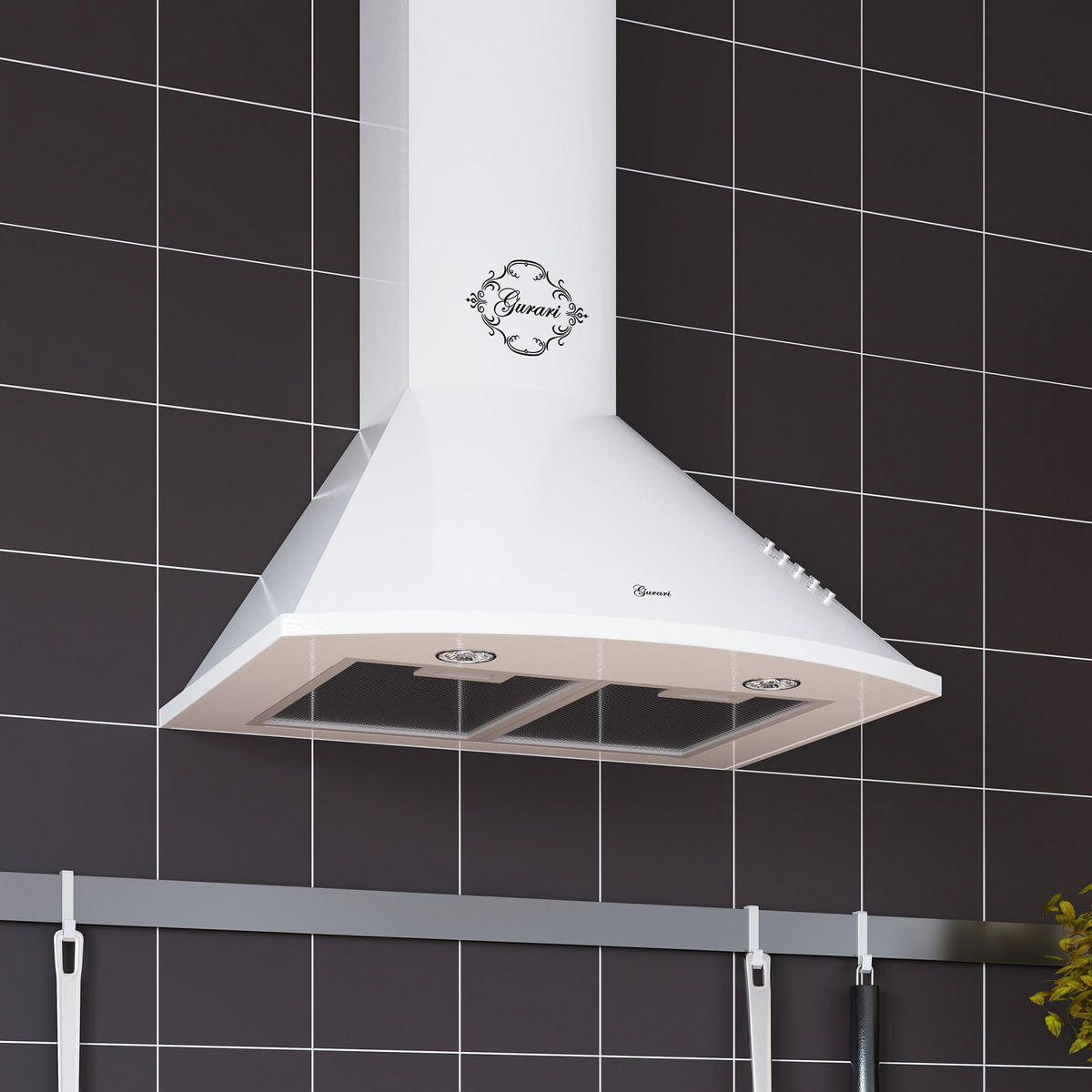 DUNSTABZUGSHAUBE GCH C 046 WH 6 N 60 cm Weiß - Weiß, Metall (60/117/50cm) - Gurari