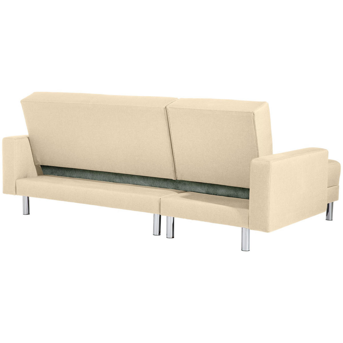 FUNKTIONSSOFA mit Hocker Katryna Flachgewebe beige - Beige, Kunststoff (144/92/230cm) - 58aufmkessel