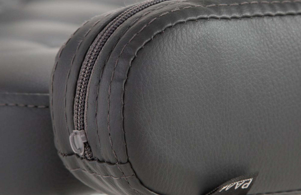 SESSEL Lederlook grau - Chromfarben/Grau, Textil/Metall (62/76/55cm) - CLP