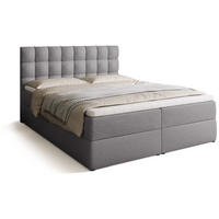 BOXBETT Detroit mit Topper 160/200 Grau - Grau, Textil (160/200cm) - Bromarkt