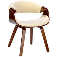 ESSZIMMERSTUHL Foley 76x62x52 cm walnuss/creme - Nussbaumfarben, Holz (62/76/52cm) - furnicato