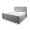 BOXBETT ALORIA 180x200 cm mit Matratze und Topper - Hellgrau - Hellgrau, Holz (180/200cm) - MASSENO