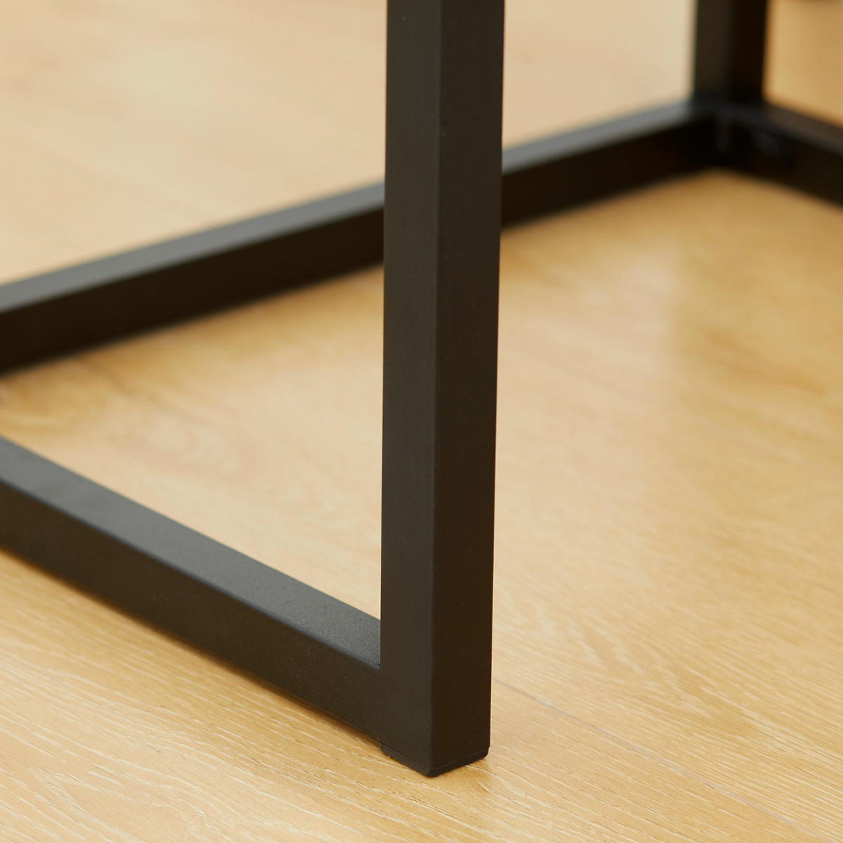 KONSOLENTISCH im Industiriedesign, Beistelltisch, Sideboard, 1 Schrank, Naturholz + Schwarz - Naturfarben, Holzwerkstoff (40/76/30cm)