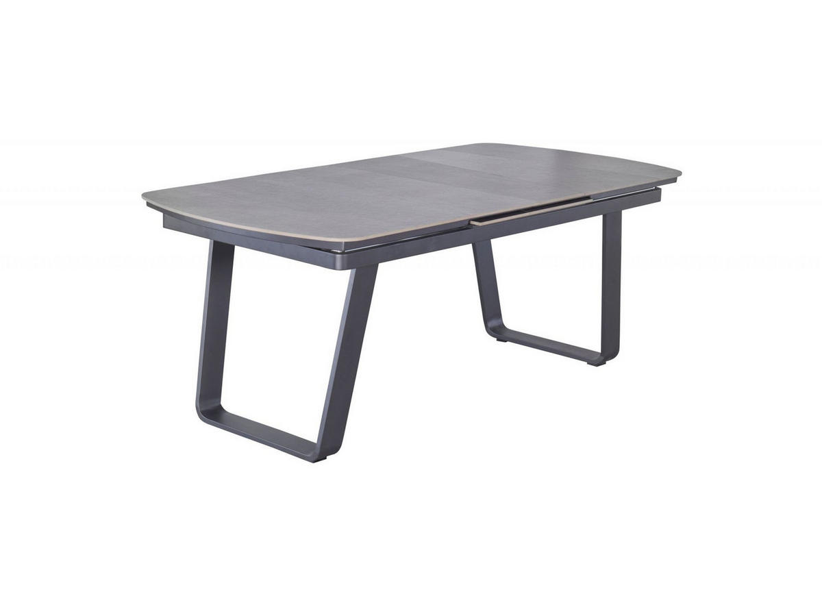 GARTENTISCH Ohio 200/260x100x76cm, Kermaik, Grau - Grau, Keramik (100/260/76cm) - dasmöbelwerk