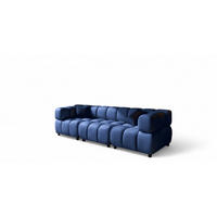 SOFA 3-sitzer Flow - Blau, Holzwerkstoff/Textil (288/71/96cm) - Fun Möbel