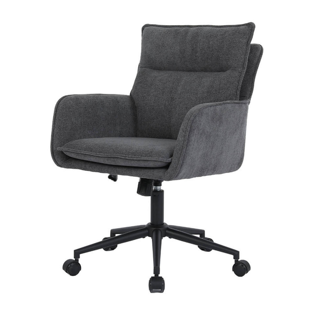 BÜROSTUHL aus Webstoff CORA - Anthrazit - Anthrazit, Kunststoff (60/100/70cm) - Home Deluxe
