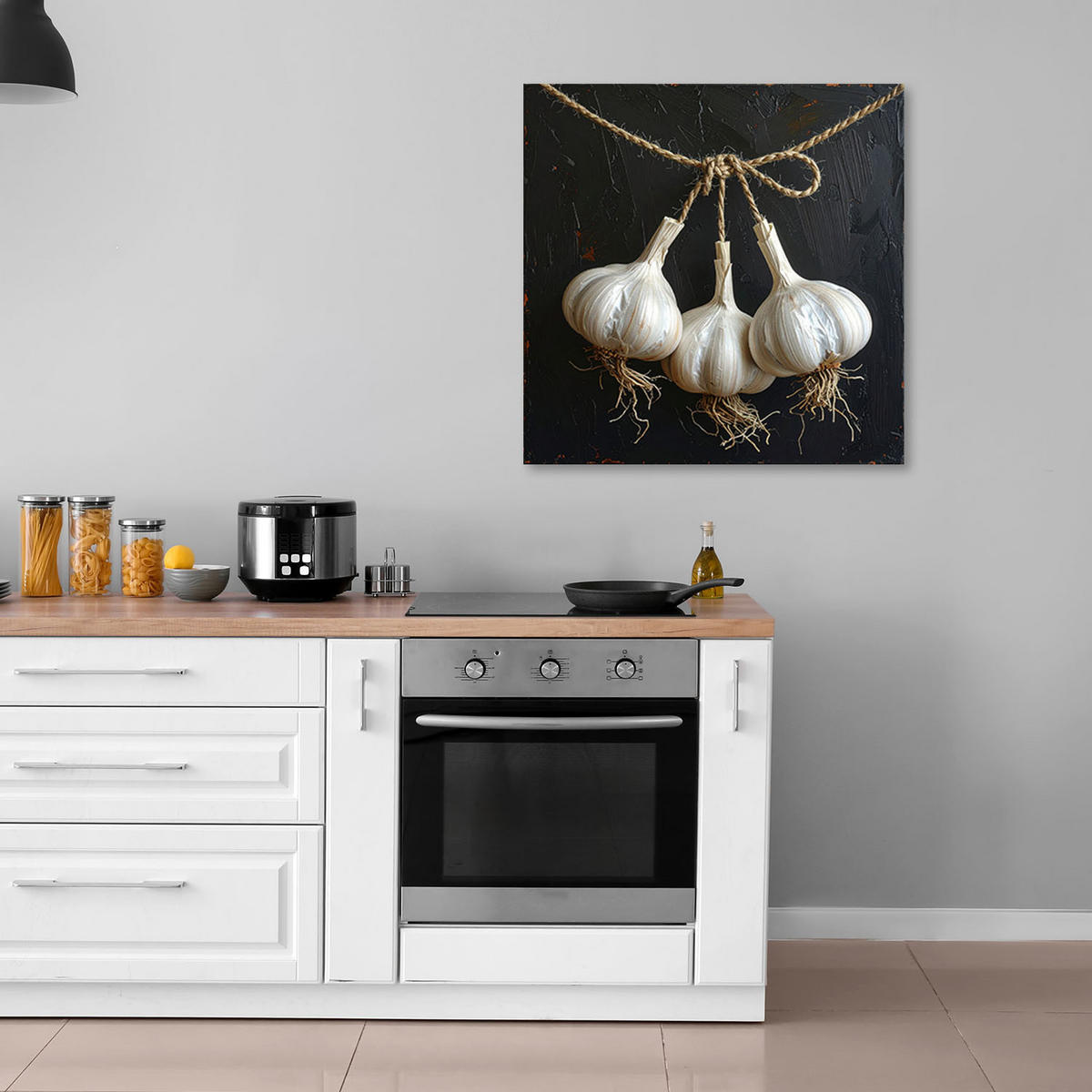 LEINWANDBILD Essen & Trinken 20x20cm - Weiß, Textil (20/20cm) - Feeby