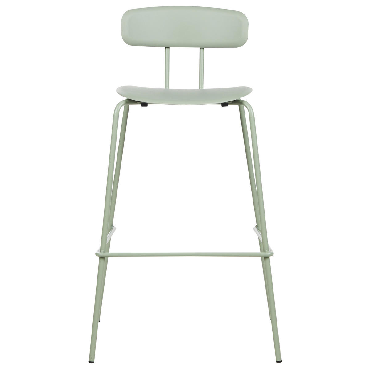 BARSTUHL 2er-Set Kunststoff/Metall hellgrün Sibley - Hellgrün, Kunststoff (53/95/52cm) - Beliani