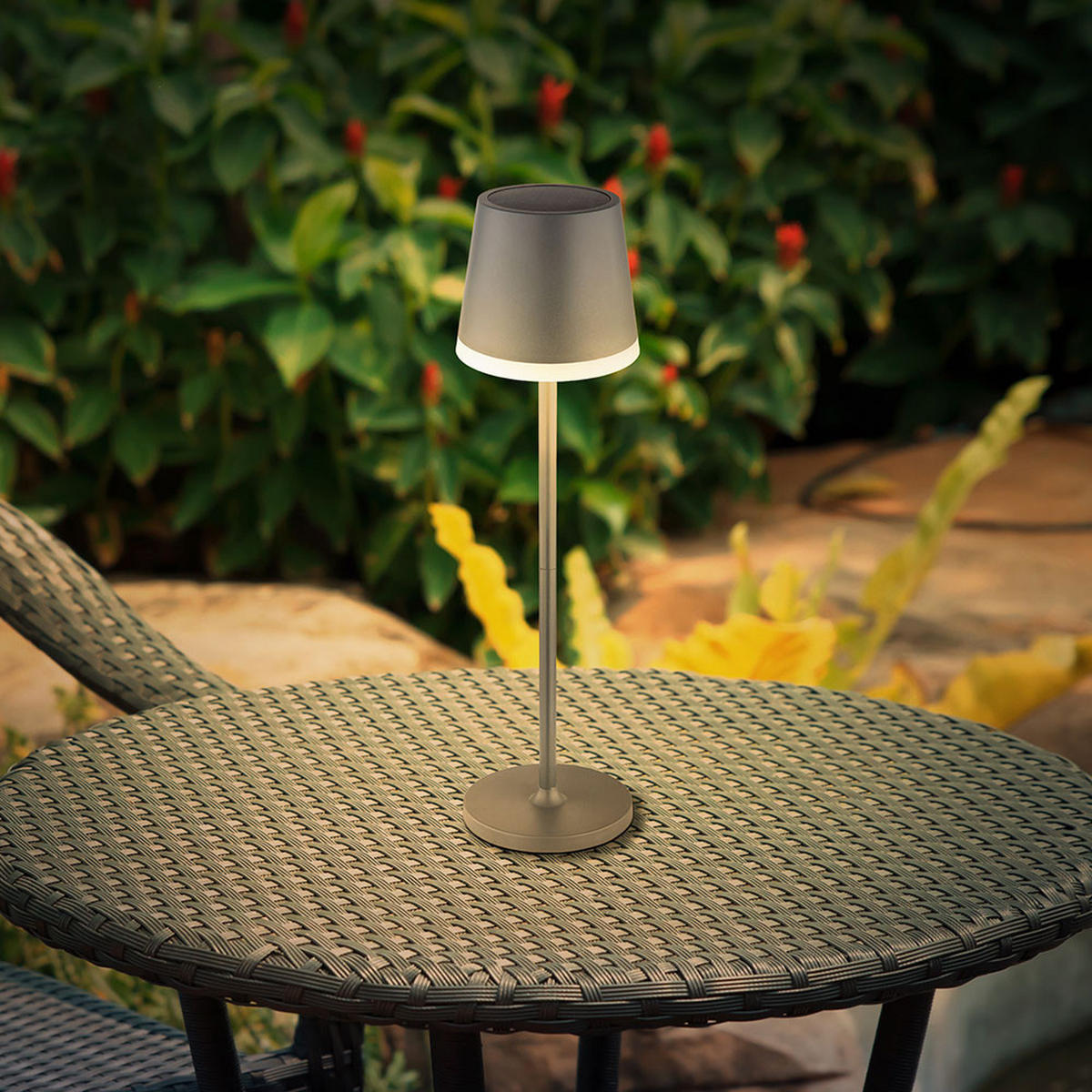 LED AUSSENLEUCHTE Solarleuchte Anthrazit - Anthrazit, Metall (11/11/41cm) - Globo Lighting