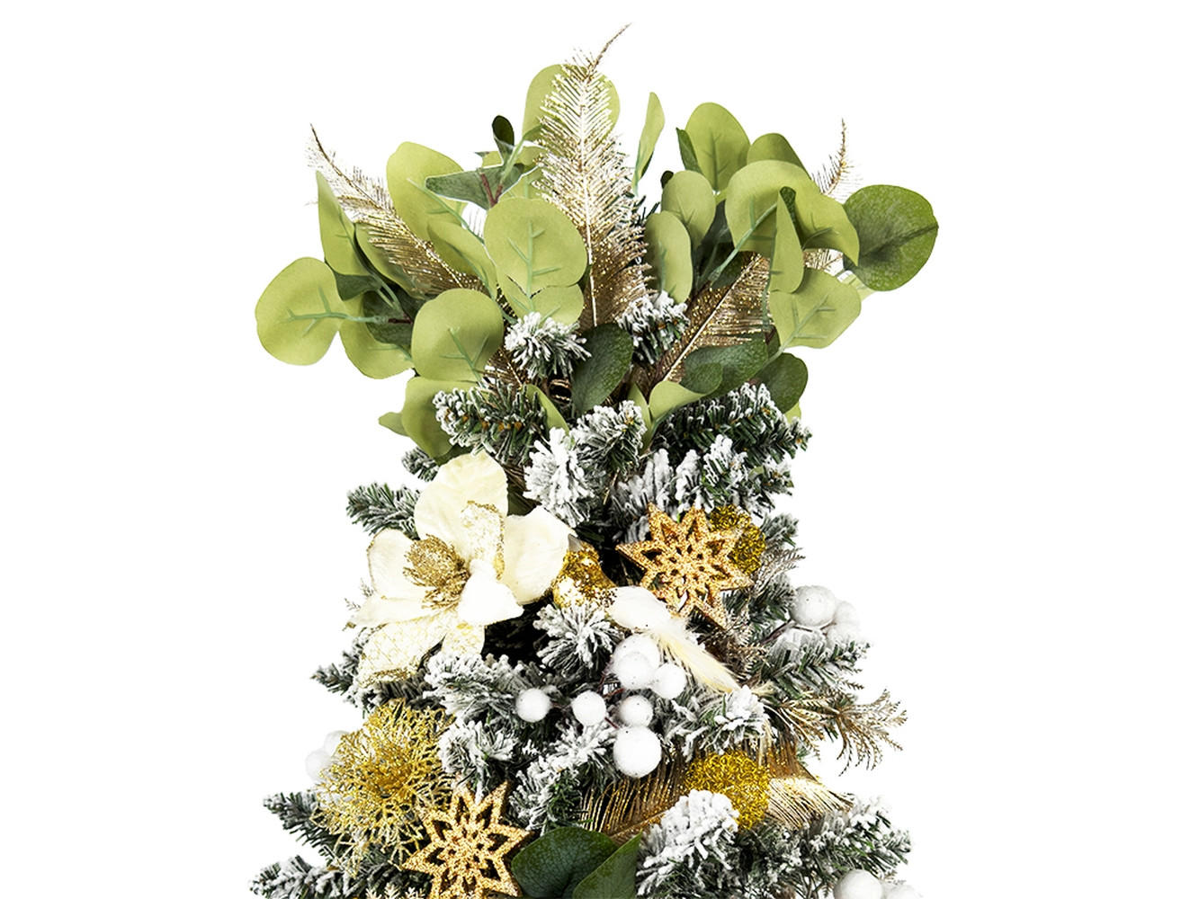 LAALU WEIHNACHTSBAUM geschmückt künstlich NEGATIVE CHAMPAGNE 60 cm mit LED-Beleuchtung IN FLOWER - Champagner/Goldfarben, Kunststoff (60cm) - LAALU