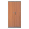 AKTENSCHRANK Beetle 4 Fachböden 195x92x42 cm Silber & Erle - Erlefarben, Metall (92/195/42cm)