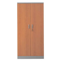 AKTENSCHRANK Beetle 4 Fachböden 195x92x42 cm Silber & Erle - Erlefarben, Metall (92/195/42cm)