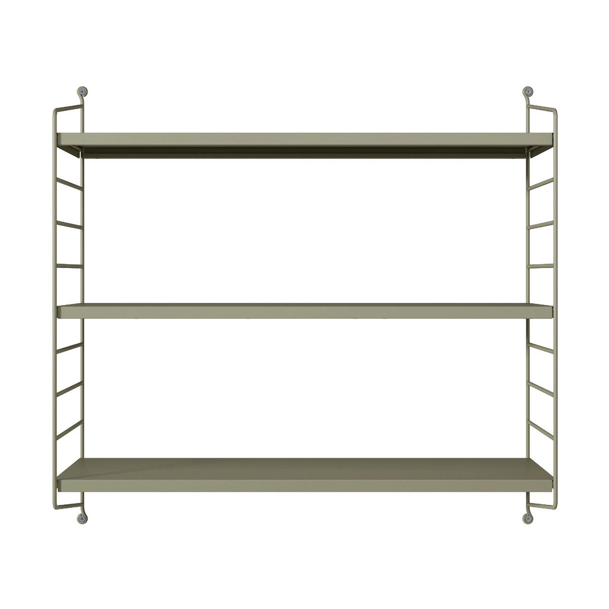 SADA NÁSTĚNNÝCH POLIC 2 KS Strängnäs - šedohnědá, kov (60/50/15cm) - [en.casa]