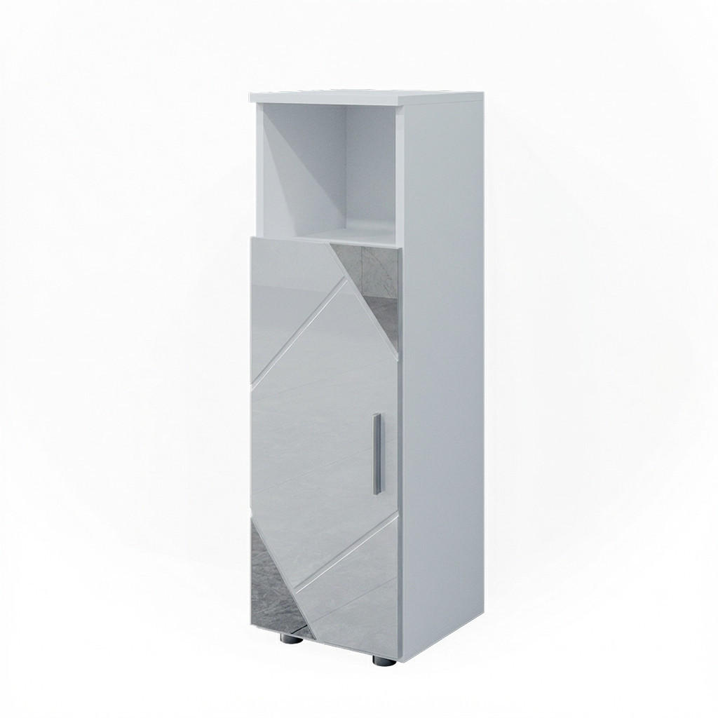 MIDISCHRANK Irma Weiß Hochglanz 30 x 95 cm - Weiß Hochglanz, Holzwerkstoff (30/95/30cm) - Vicco