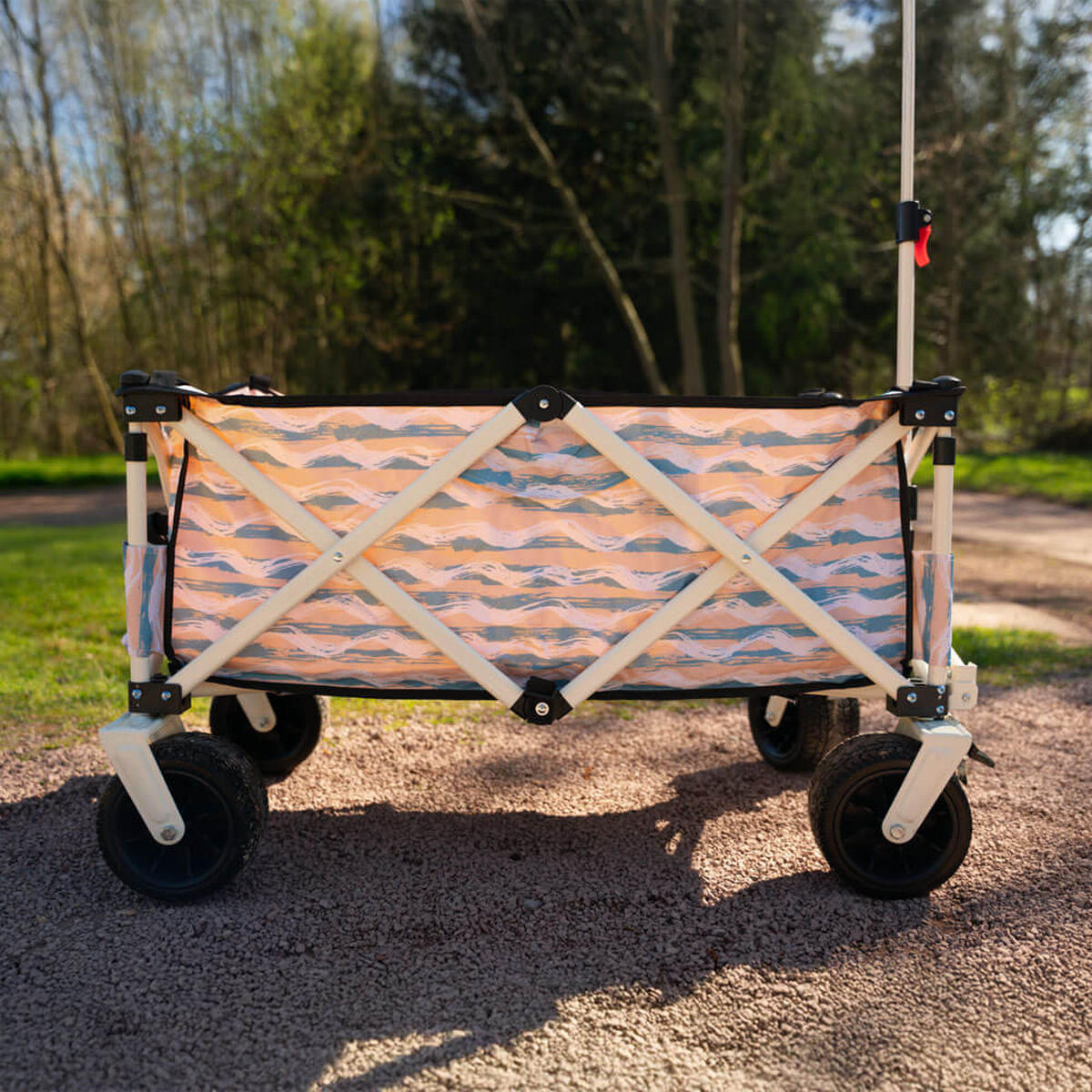 BOLLERWAGEN JOLA - Beige/Blau - Blau/Beige, Kunststoff/Textil (99/57/55cm) - Home Deluxe