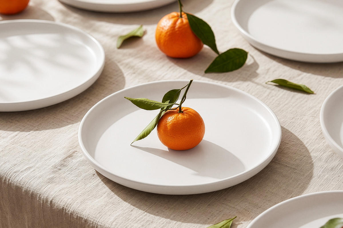 TELLER-SET VICTO 6-tlg Dessertteller - Weiß, Keramik (20/2/20cm) - KONSIMO®
