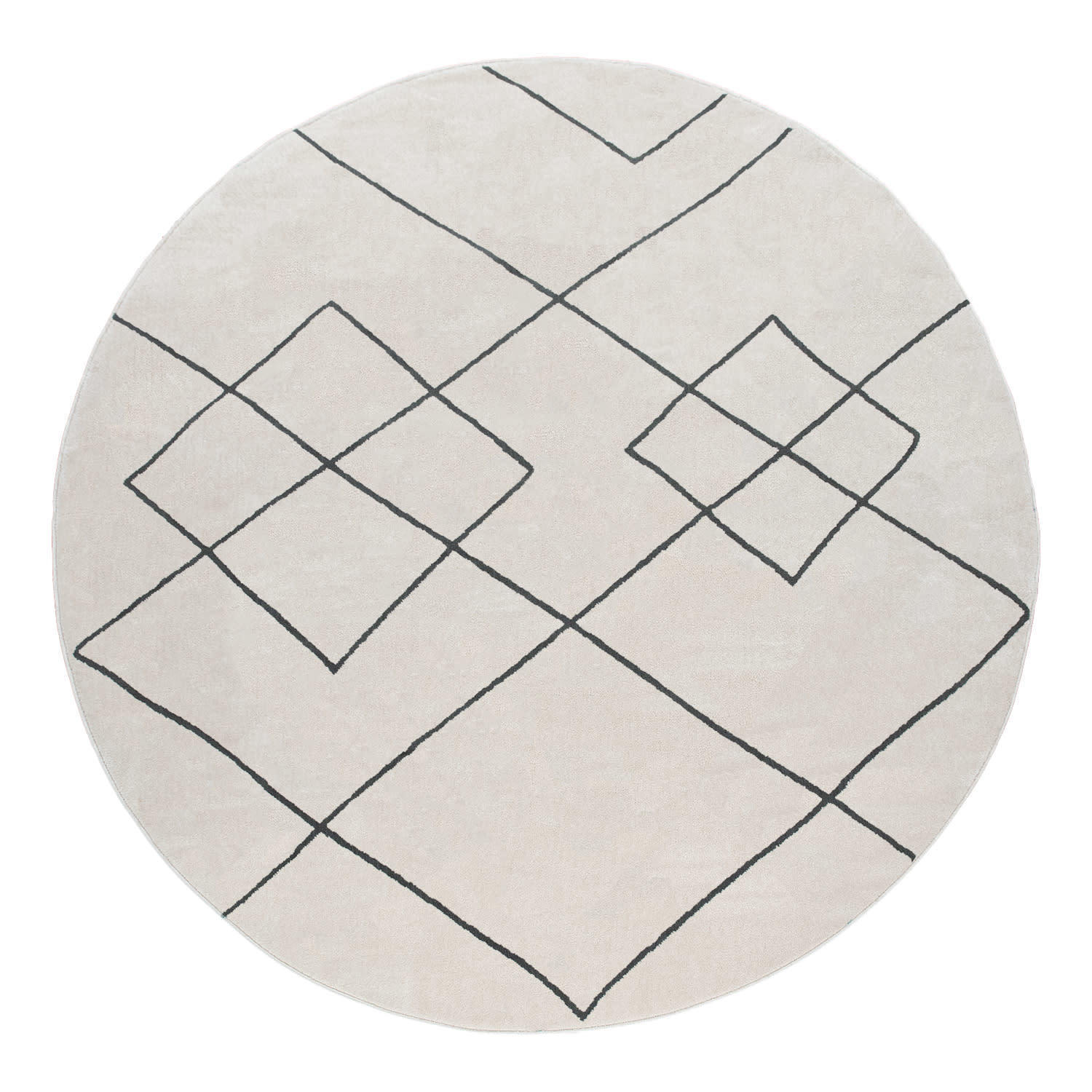 KURZFLORTEPPICH 160/160 cm Haral 785 - Weiß, Kunststoff (160/160cm) - Paco Home