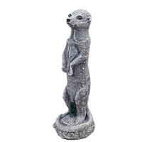 STEINFIGUR Erdmännchen Guido, frostfest, massiv - Grau, Stein (12/35/9cm) - stoneandstyle