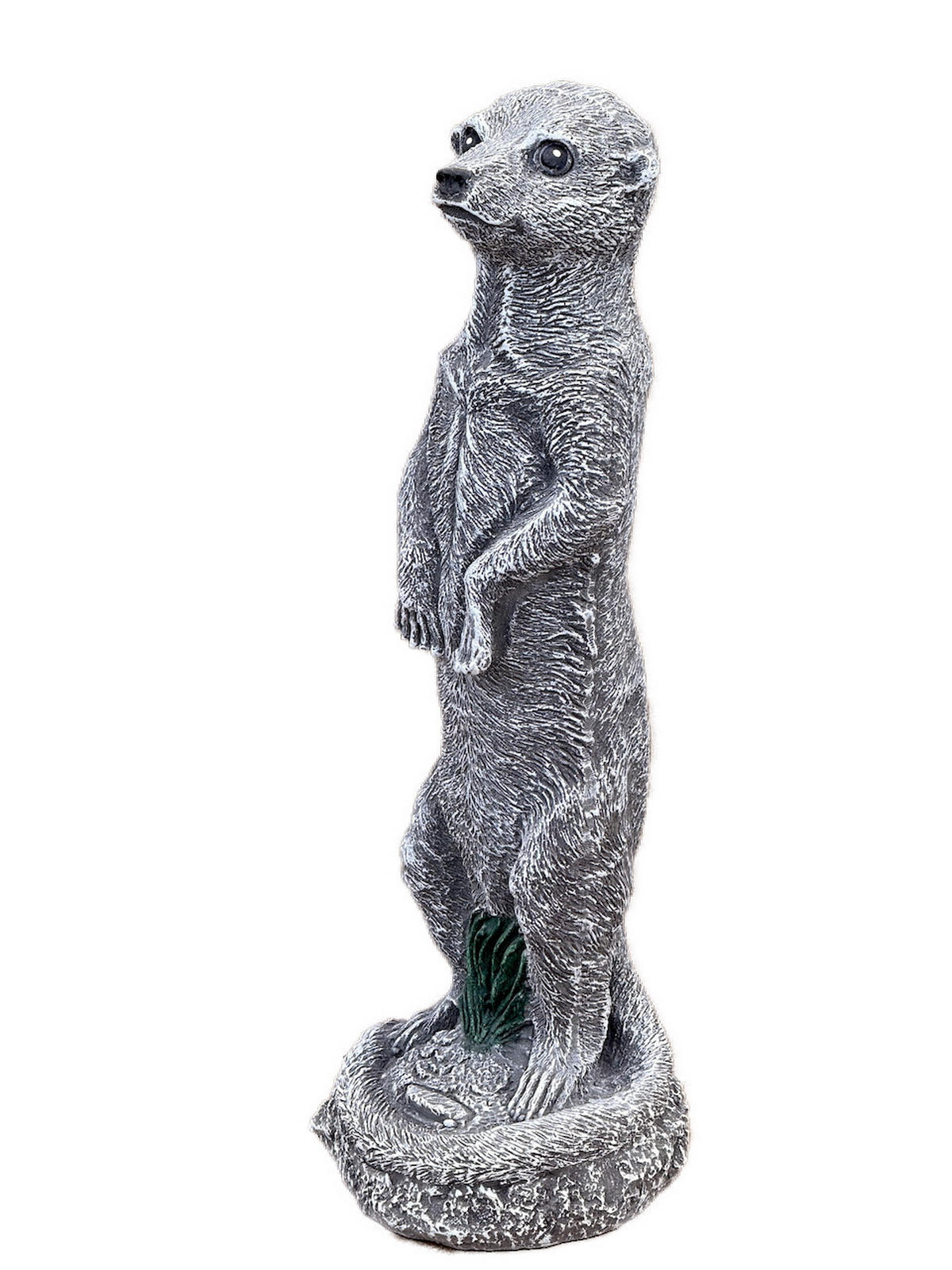 STEINFIGUR Erdmännchen Guido, frostfest, massiv - Grau, Stein (12/35/9cm) - stoneandstyle
