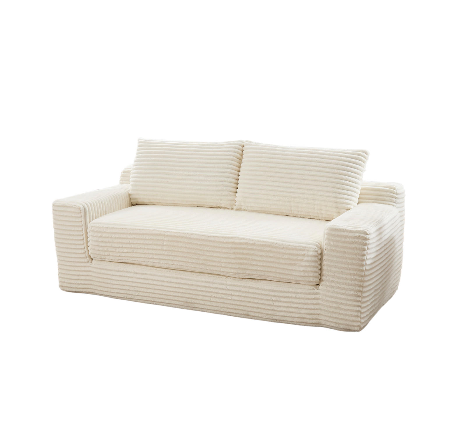 SCHLAFSOFA DE-35272 2-in-1 mit Memory-Schaum Weiß - Weiß, Textil (62/85/180cm) - ComfortXL