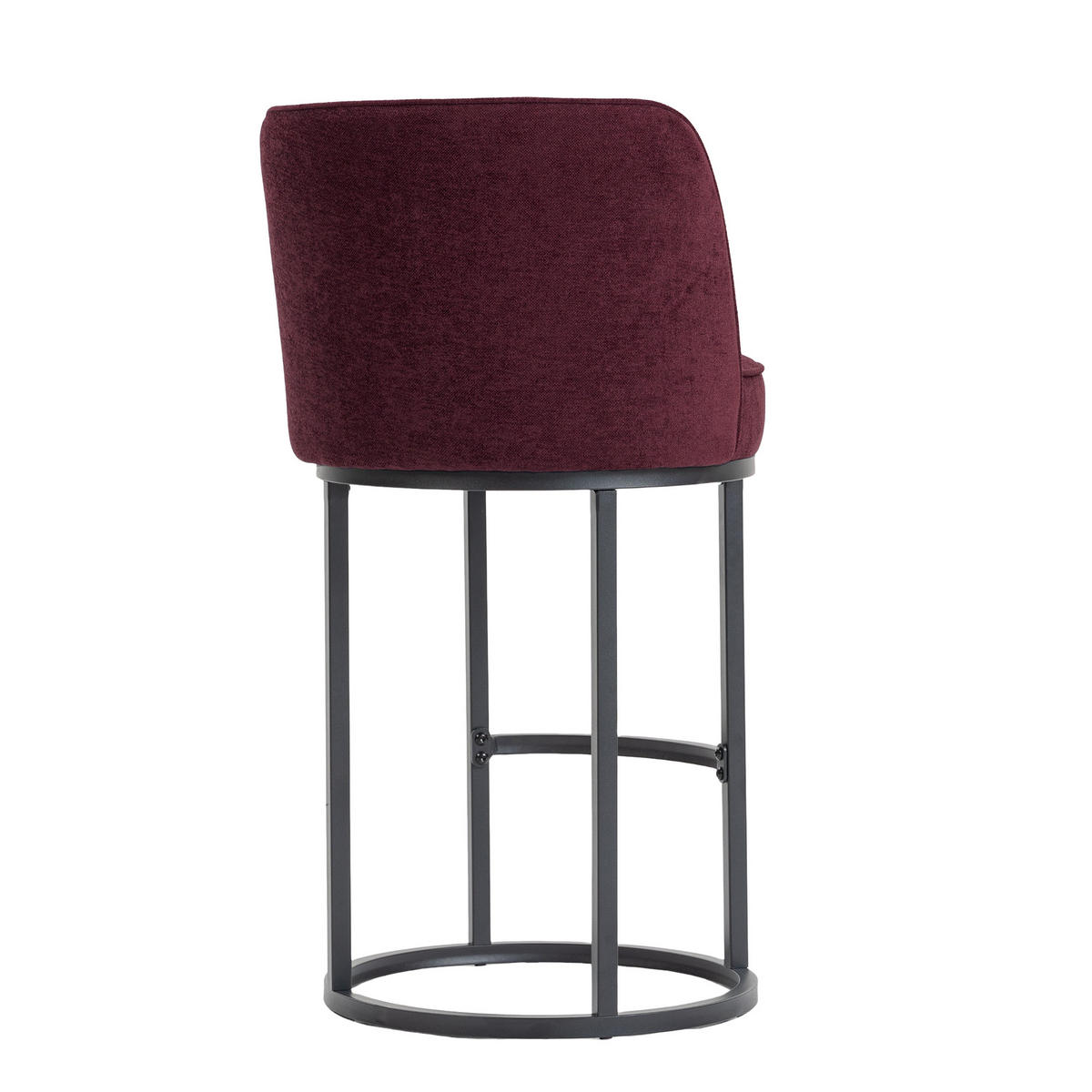 BARHOCKER,2ER-SET,ARMLOSE Barstühle,Küchenstühle,Bistrohocker,Leinen,Weinrot - Weinrot, Textil (46.5/88.5/43cm) - LVHOM