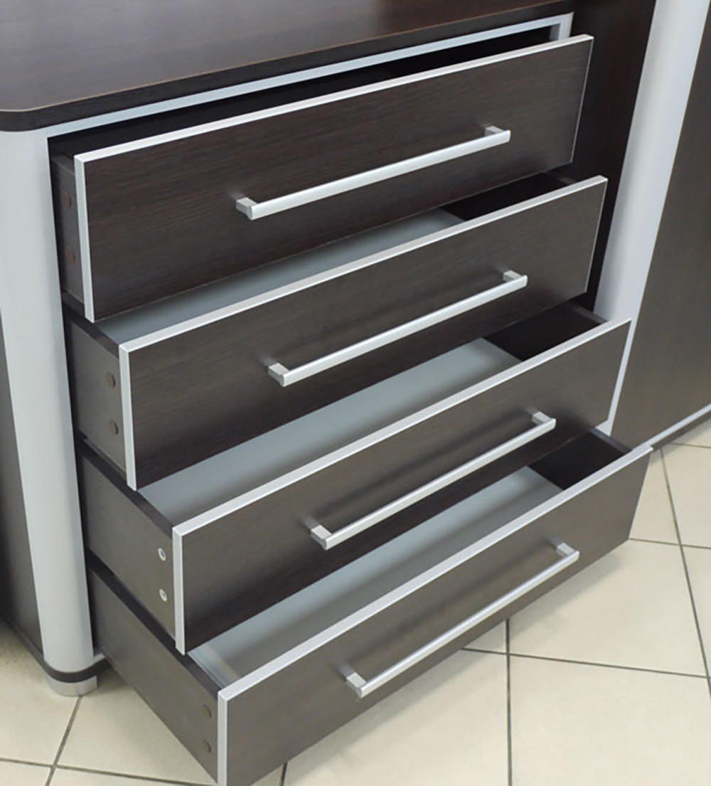 Thumbnail - Feldmann-Wohnen Kommode, Eiche, Grau, Holz, 4 Schubladen, Rechteckig, 92x86x48 cm, Wohnzimmer, Kommoden & Sideboards, Ko...