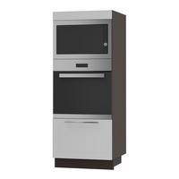 BACKOFENHOCHSCHRANK Kvantum D5AM/60/154 Weiß Matt / Lava Matt 60 / 59 / 154cm - Dunkelgrau/Weiß, Holz/Holzwerkstoff (60/154/59cm) - Feldmann-Wohnen