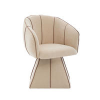 DREHSESSEL Chenille Stoff 360° Drehbar Polstersessel Loungesessel, Beige - Beige, Textil (56/74.5/54cm) - LVHOM