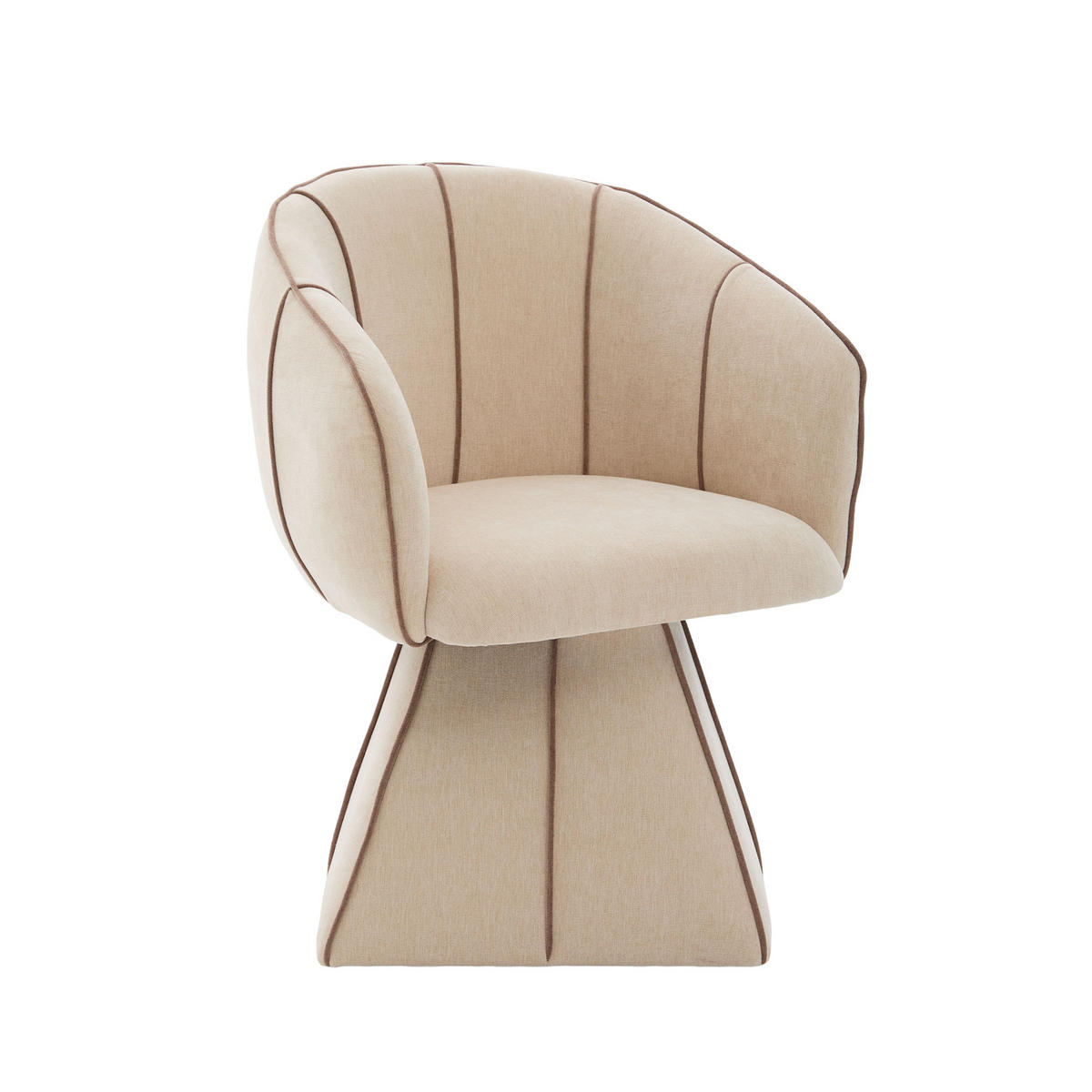 DREHSTUHL 360° Chenille Ergonomischer Sessel Wohnzimmer & Schlafzimmer - Sahara, Textil (56/74.5/54cm) - Urban Meuble