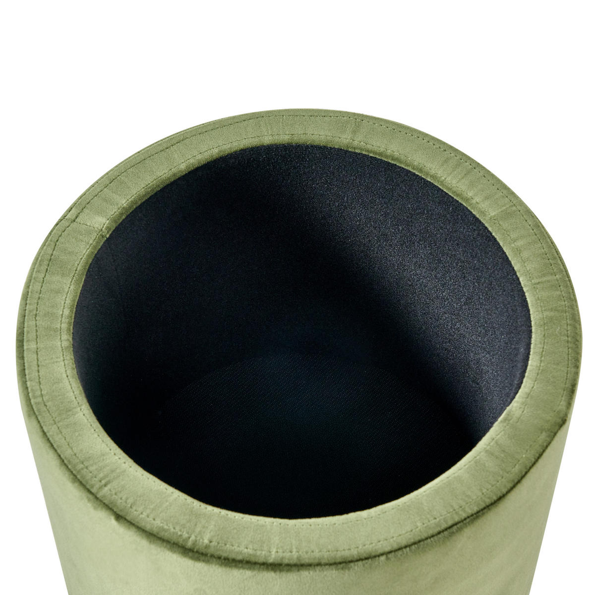 POUF Dunkelgrün Wenona - Dunkelgrün/Schwarz, Textil (37/40/37cm) - Beliani