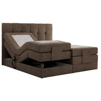 BOXBETT VITTORIA 200/200 - Braun Velvet - H3 - Braun, Holz/Textil (200/200cm) - MKS