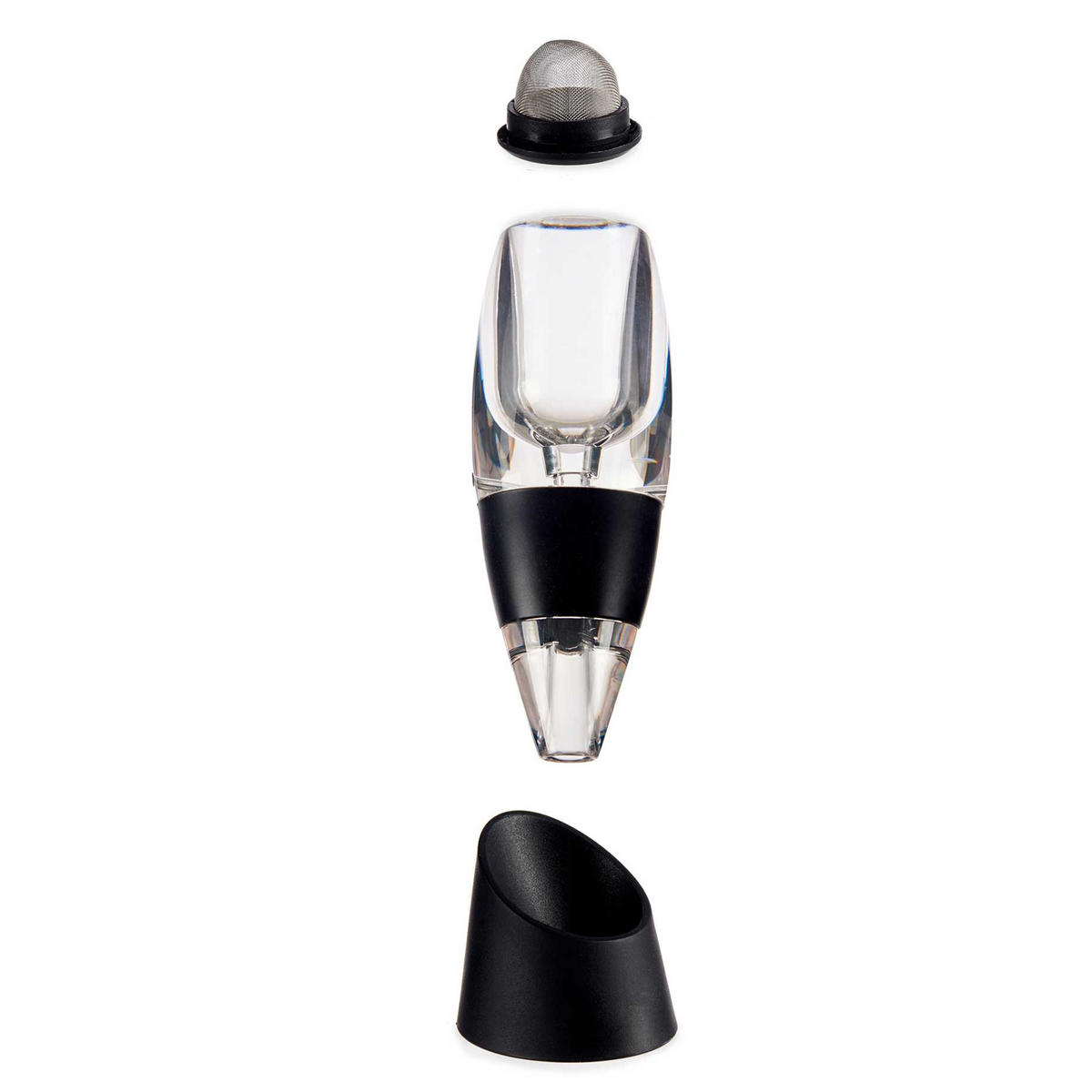 WEINBELÜFTER Aerator - Schwarz, Glas (6/18.6/7cm) - Kinvara