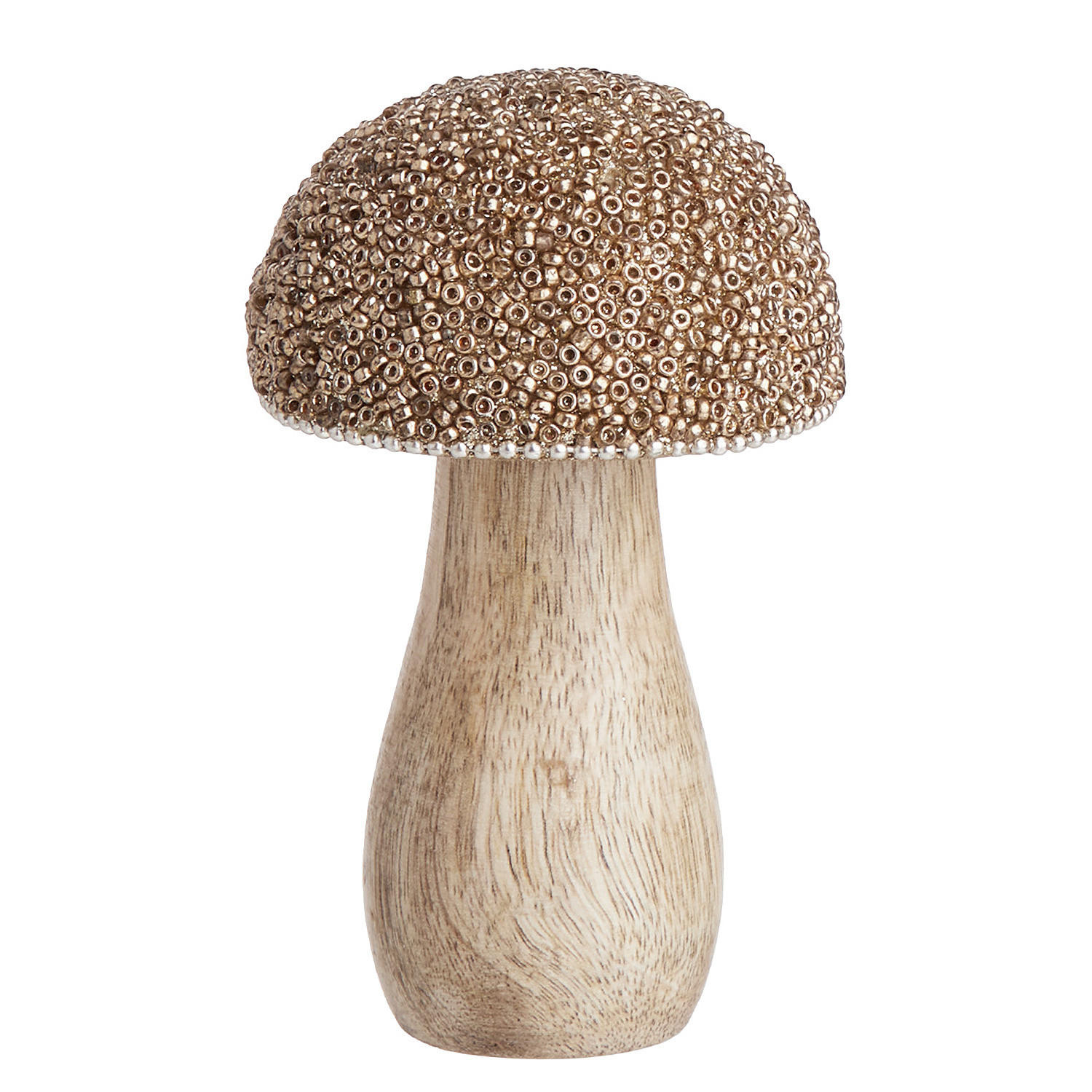 DEKO-PILZ Harvest Love - Goldfarben, Glas/Holz (7/11/7cm) - Butlers