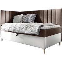 KINDERBETT MAYA 3 - Braun/Weiß, Holzwerkstoff (86/208cm) - Meblini