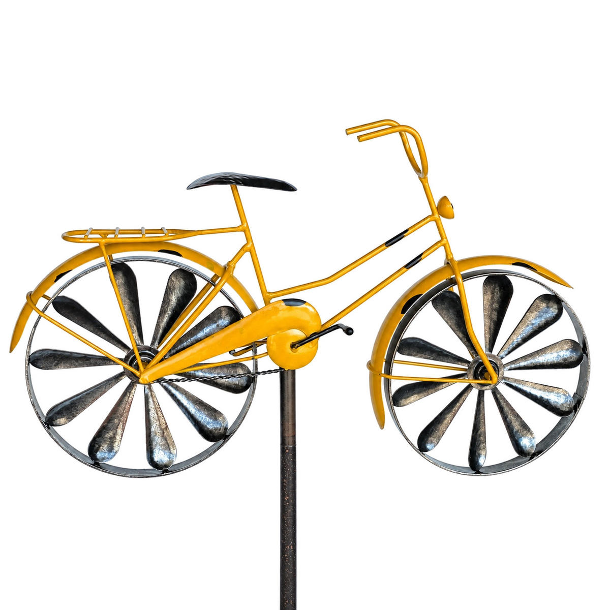 GARTENSTECKER Metall Fahrrad XL 160 cm Gelb 96101 - Gelb, Metall (50/160/11.5cm) - DanDiBo