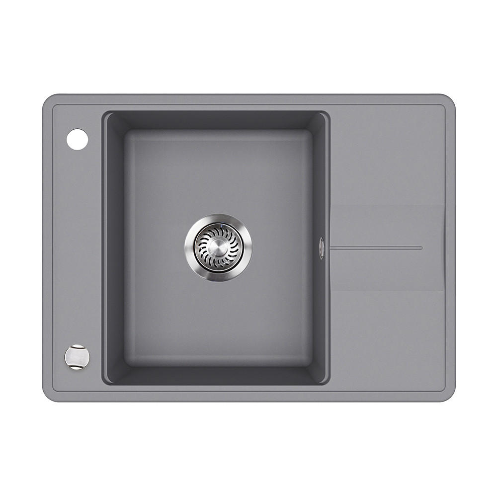SPÜLBECKEN Osaka Grau 67 x 50 cm - Grau, Keramik (67/20/50cm) - Bergstroem