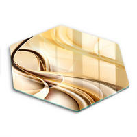 GLASPLATTE 40 cm Rauch Abstraktion - Dunkelgelb, Glas (40/40cm) - Wallfluent