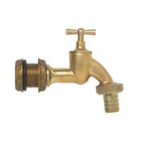 MESSING-AUSLAUFHAHN 3/4'' inkl. Tankverschraubung - Naturfarben, Metall (11/4/15cm) - GARANTIA