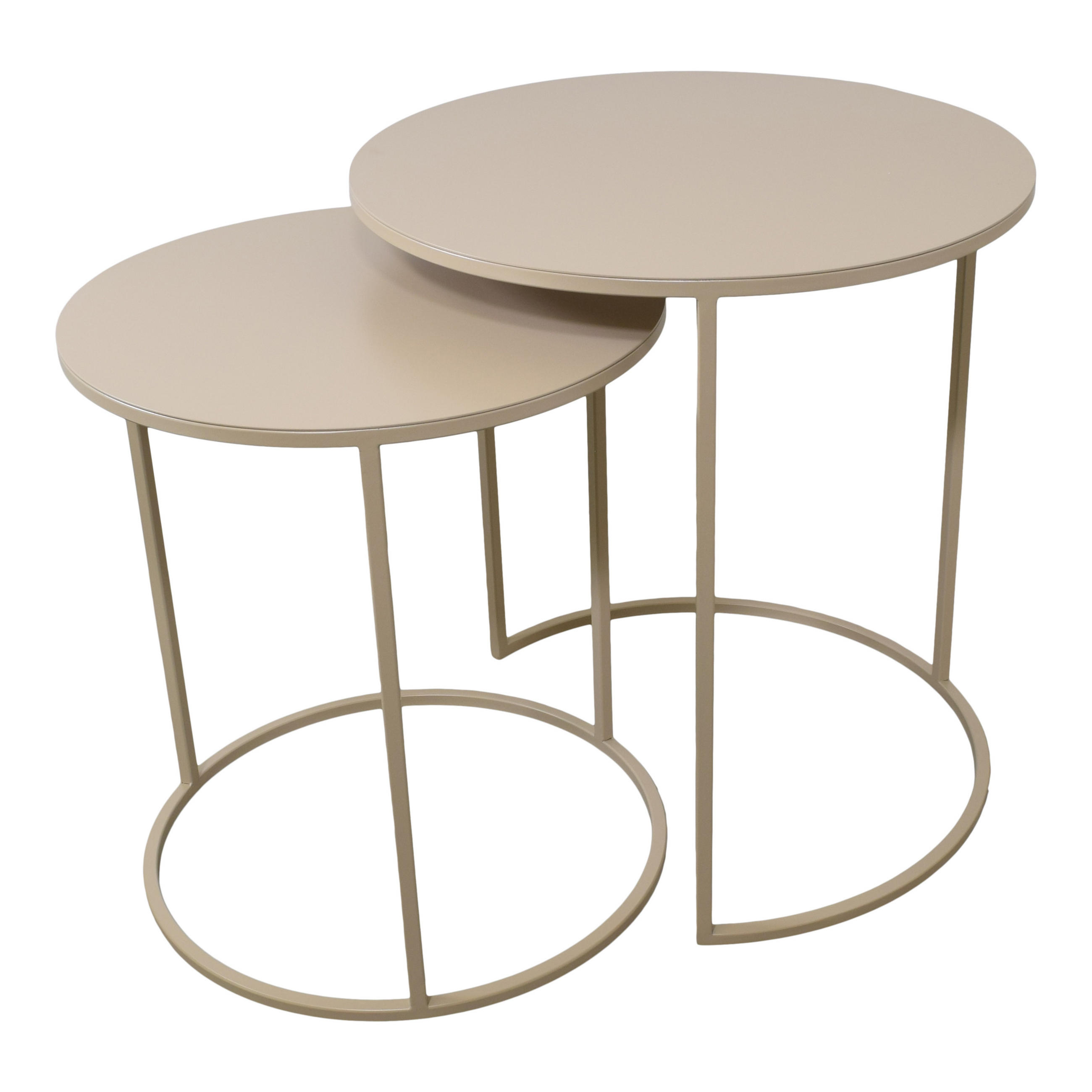 BEISTELLTISCH Elvy Beige - Beige, Metall (49/49/52cm) - LOFT42