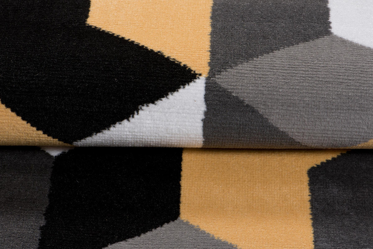 TEPPICH MAYA Gelb Geometrisch Gitter Figuren 200/250 cm - Gelb, Textil (200/250cm) - Tapiso