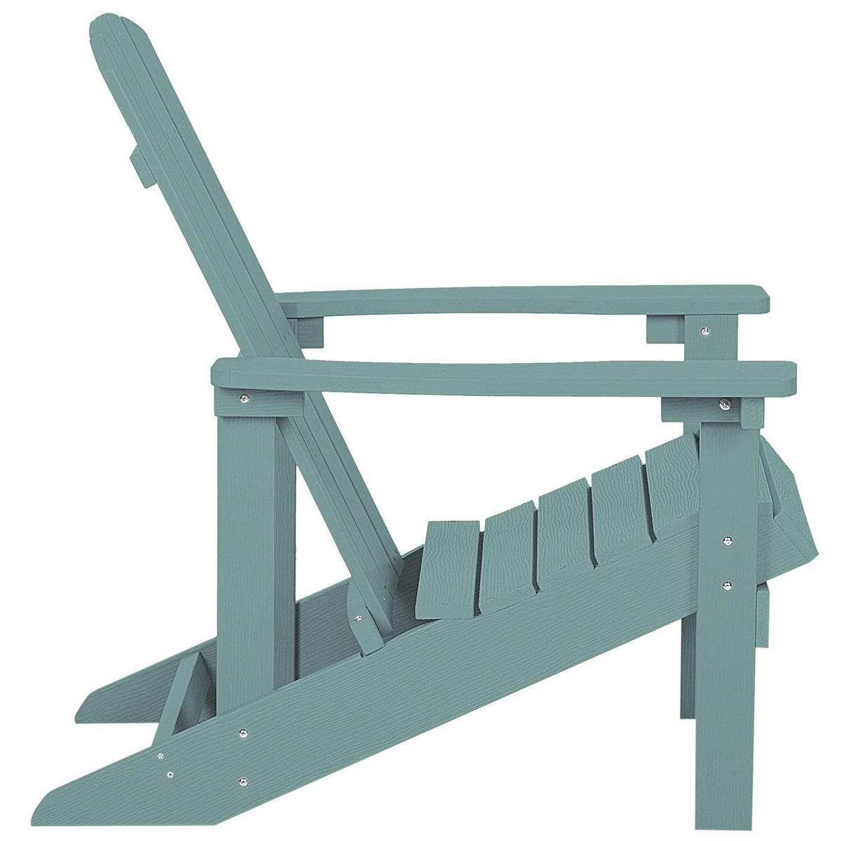 GARTENSTUHL Kunstholz türkis Adirondack - Türkis, Kunststoff (75/88/88cm) - Beliani