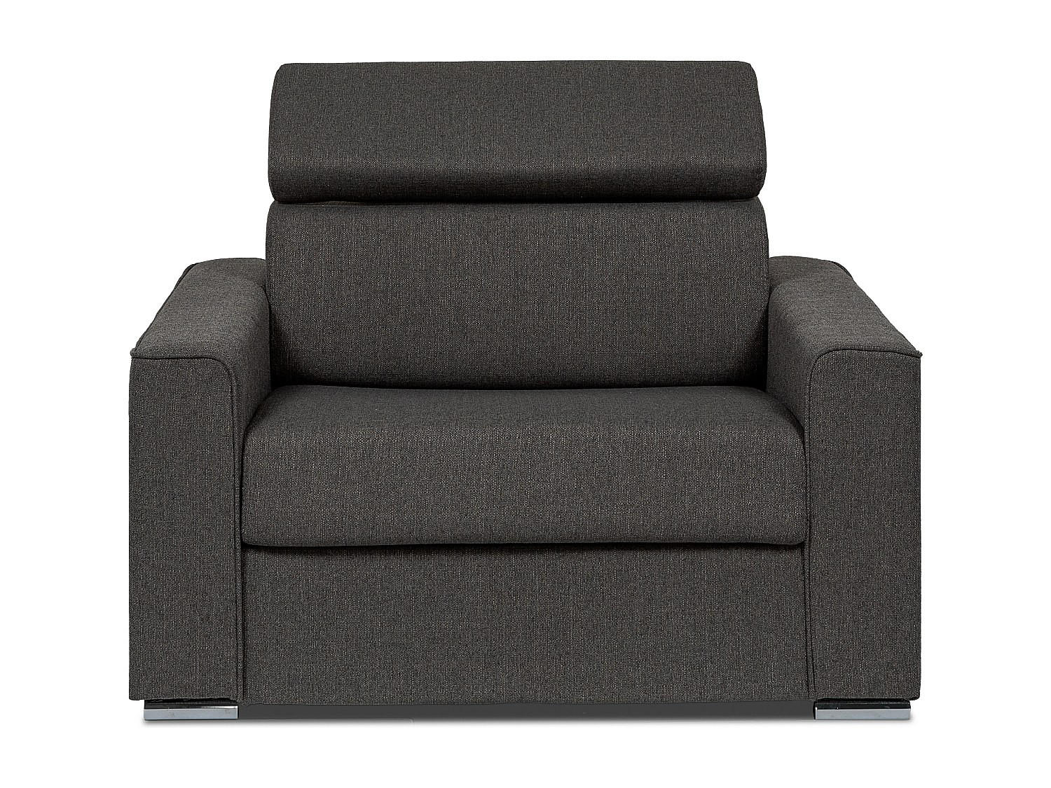 SCHLAFSESSEL - 1 Person - Stoff - Grau - - Grau, Textil (127/105/95cm) - Vente-Unique