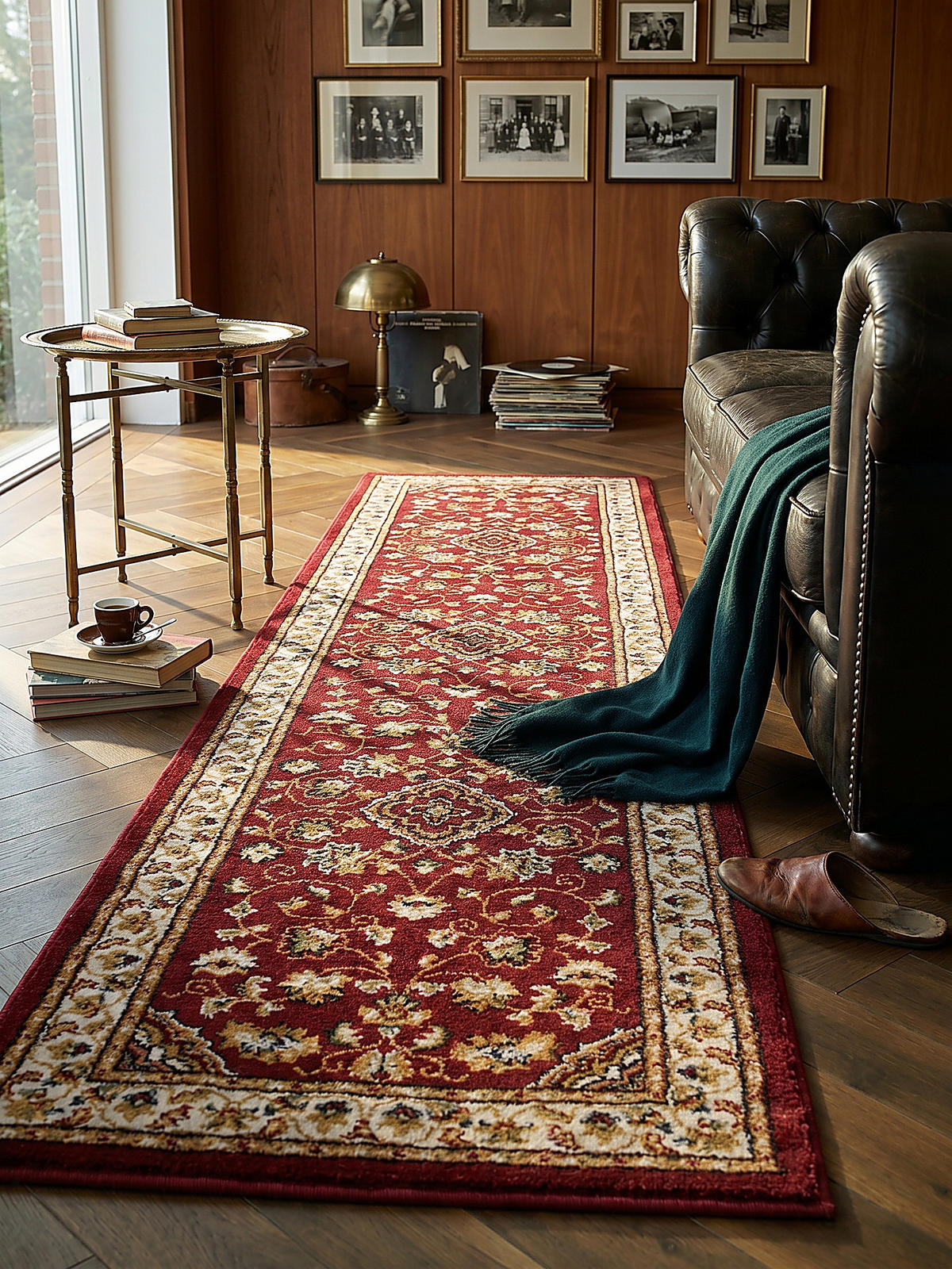 TEPPICH GLAZERT, klassisch-floral, Rot, 60 x 230 cm - Rot, Textil (60/230cm) - KADIMA DESIGN