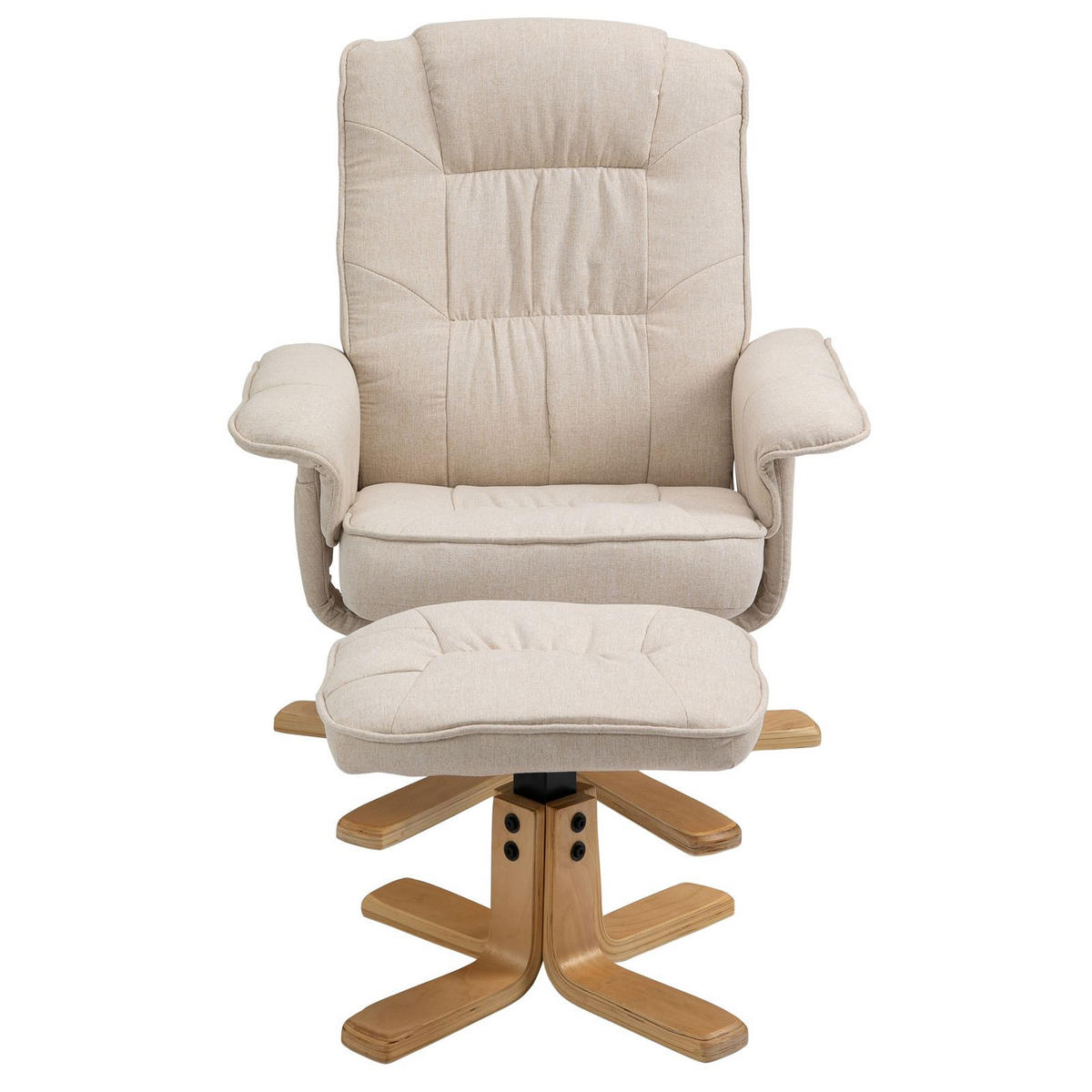 RELAXSESSELSET CHARLY - Beige, Textil (76/87/61cm) - IDIMEX