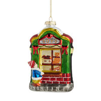 GLASKUGEL Vitrina, Mehrfarbig, 4.5 x 9.5 x 15 cm, Dekorative Weihnachtsdeko - Multicolor, Glas (9.5/4.5/15cm) - home&you