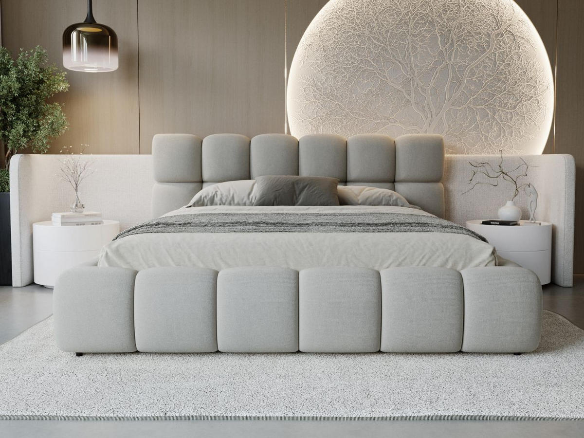 POLSTERBETT Modo 180x200 Grau - Grau, Textil (180/200cm) - Graingold