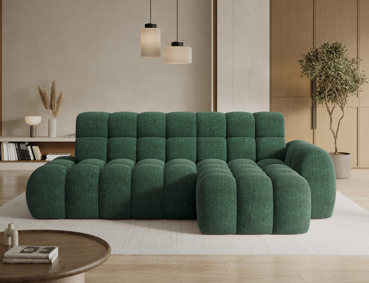 ECKSOFA Lorveno R - Grün (Amore 35) - Grün, Holzwerkstoff (283/165cm) - Möblo