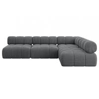 ECKSOFA modulares Sofa Samaro-L2 - 285x190x70 cm Dunkelgrau Cord - Dunkelgrau, Holzwerkstoff/Textil (285/190cm) - ALTDECOR