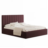 POLSTERBETT NOE 160/200 cm Bettkasten, Bordeaux - Bordeaux, Holzwerkstoff/Textil (160/200cm) - Idohome