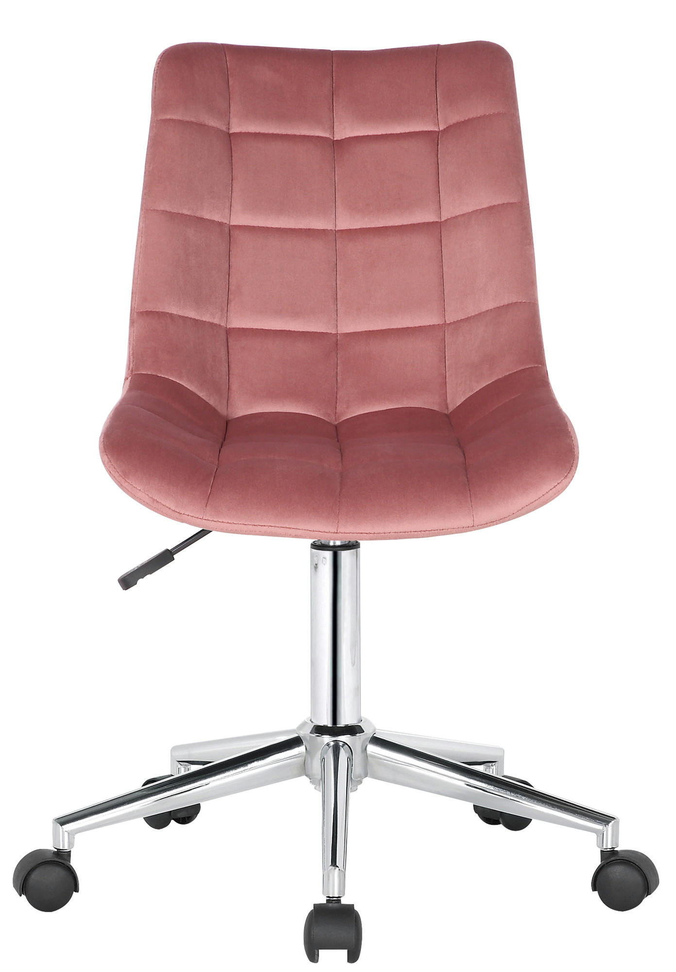 DREHSTUHL Samt pink - Chromfarben/Pink, Textil/Metall (46/81/62cm) - CLP